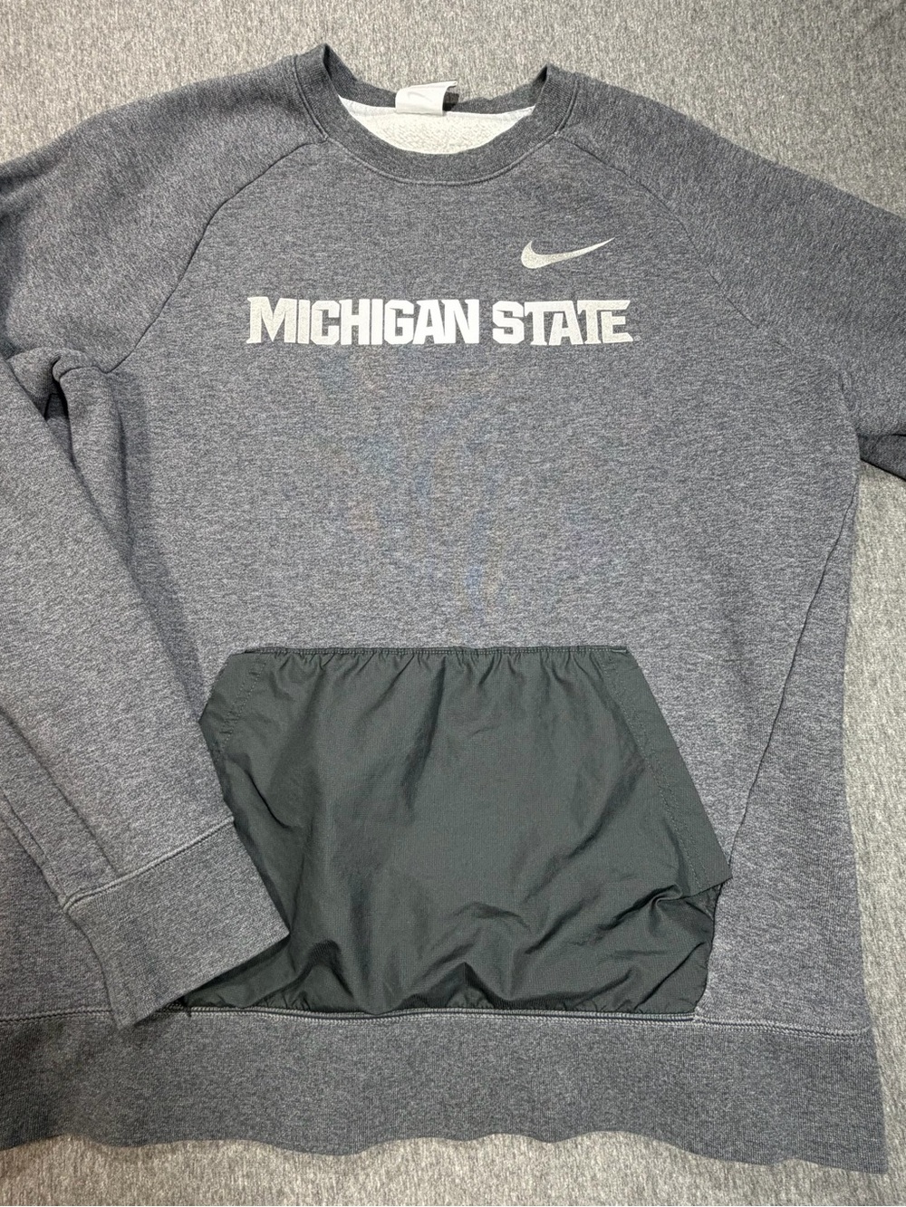 Michigan State Spartans Nike Sweatshirt Womens Large Grey Long Sleeve NCAA